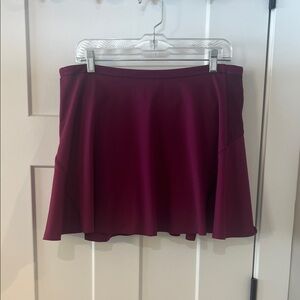 Athleta Match Point Skort Burgundy Tennis Golf Athletic Skirt Size L